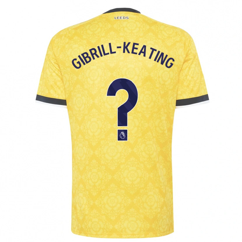 Danxen Kinder Sian Gibrill-Keating #0 Gelb Weiß Schwarz Auswärtstrikot Trikot 2026/27 T-Shirt Österreich