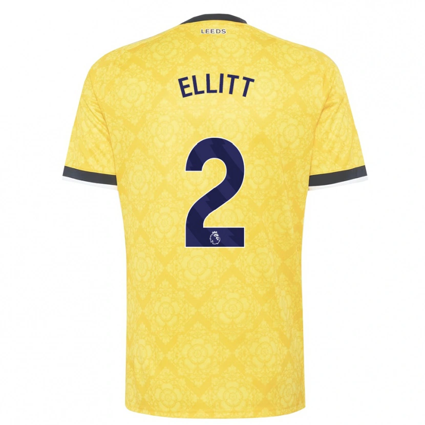 Danxen Kinder Izzy Ellitt #2 Gelb Weiß Schwarz Auswärtstrikot Trikot 2026/27 T-Shirt Österreich