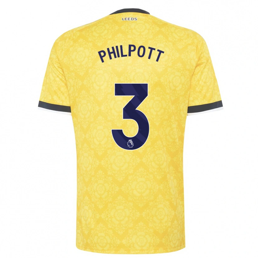 Danxen Kinder Louie Philpott #3 Gelb Weiß Schwarz Auswärtstrikot Trikot 2026/27 T-Shirt Österreich