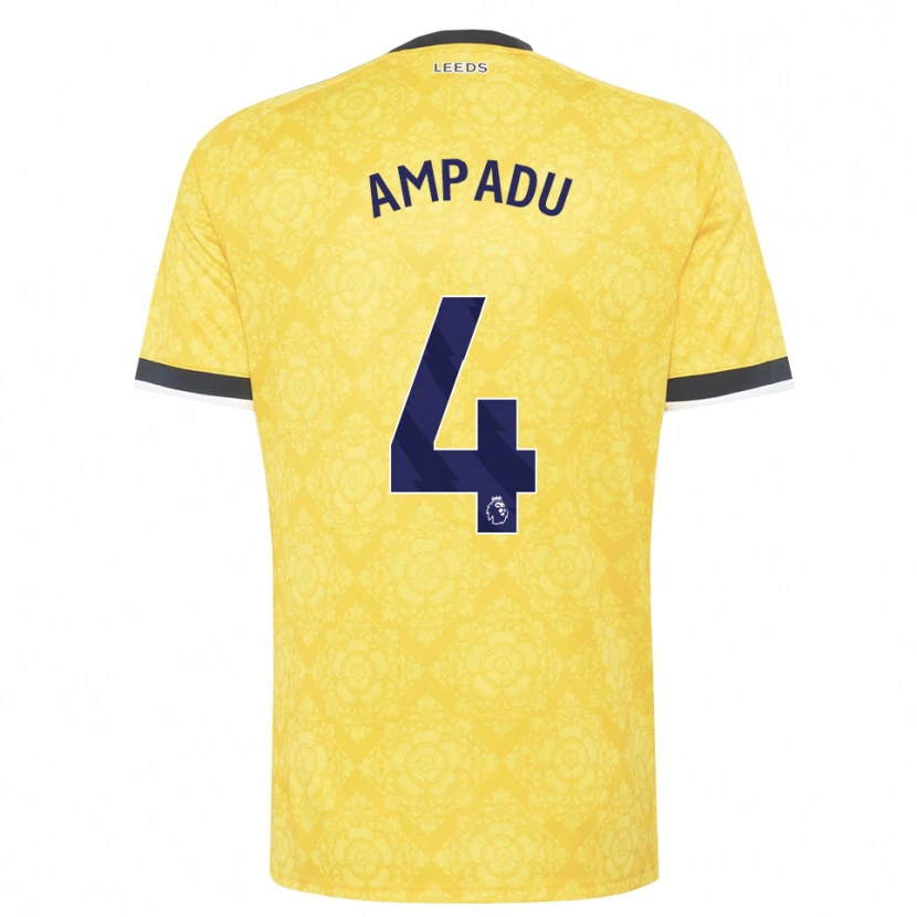 Danxen Kinder Ethan Ampadu #4 Gelb Weiß Schwarz Auswärtstrikot Trikot 2026/27 T-Shirt Österreich