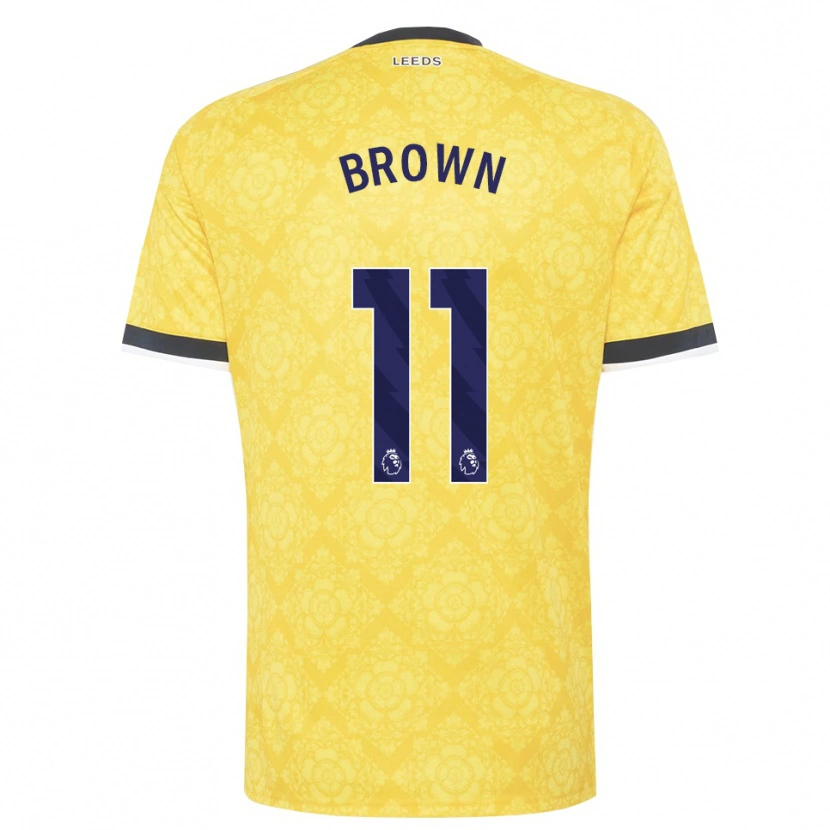 Danxen Kinder Abbie Brown #11 Gelb Weiß Schwarz Auswärtstrikot Trikot 2026/27 T-Shirt Österreich