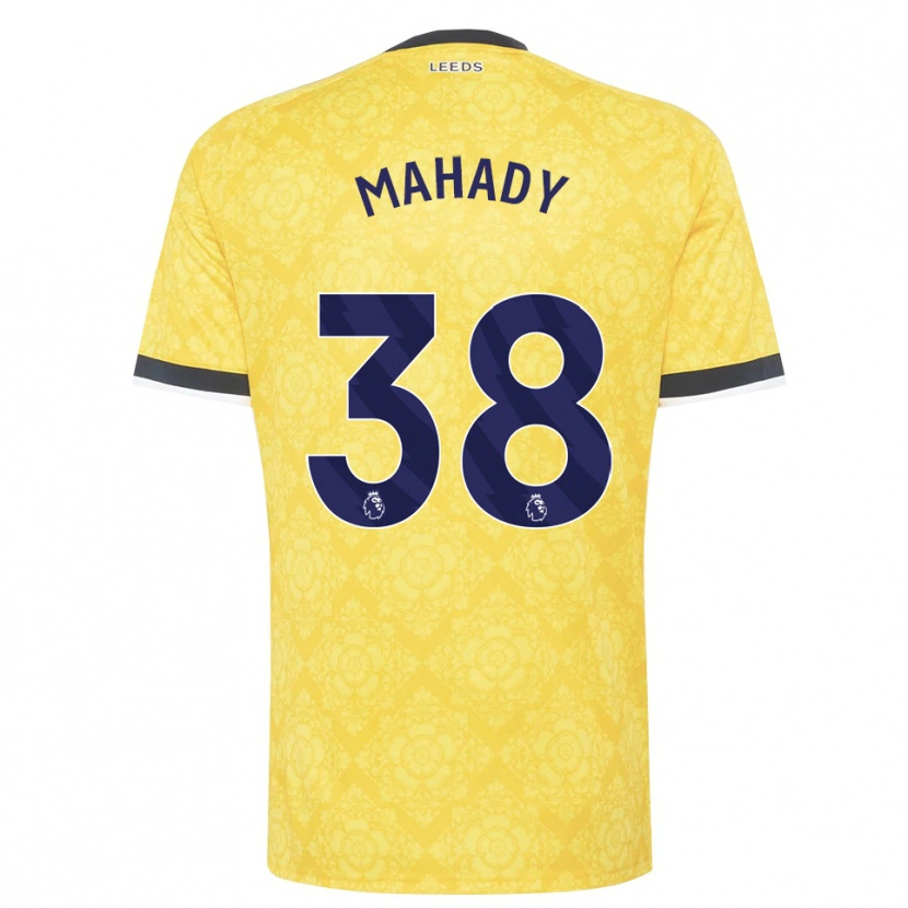 Danxen Kinder Rory Mahady #38 Gelb Weiß Schwarz Auswärtstrikot Trikot 2026/27 T-Shirt Österreich