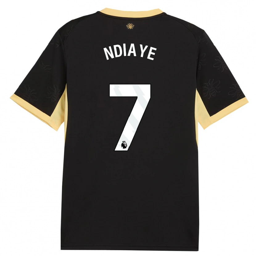 Danxen Kinder Iliman Ndiaye #7 Schwarz Gelb Auswärtstrikot Trikot 2026/27 T-Shirt Österreich