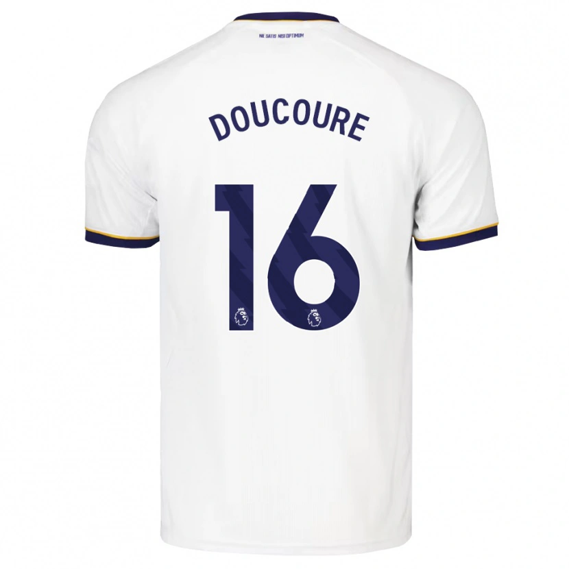 Danxen Kinder Abdoulaye Doucoure #16 Mitternachtsblau Weiß Gelb Auswärtstrikot Trikot 2026/27 T-Shirt Österreich