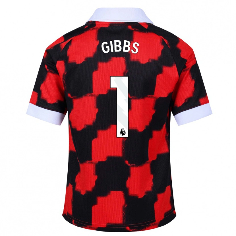 Danxen Kinder Frankie Gibbs #1 Rot Weiß Schwarz Auswärtstrikot Trikot 2026/27 T-Shirt Österreich