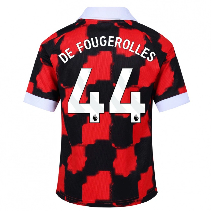 Danxen Kinder Luc De Fougerolles #44 Rot Weiß Schwarz Auswärtstrikot Trikot 2026/27 T-Shirt Österreich