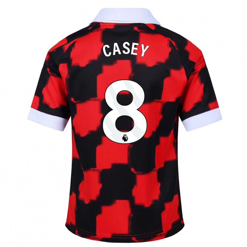 Danxen Kinder Dan Casey #8 Rot Weiß Schwarz Auswärtstrikot Trikot 2026/27 T-Shirt Österreich