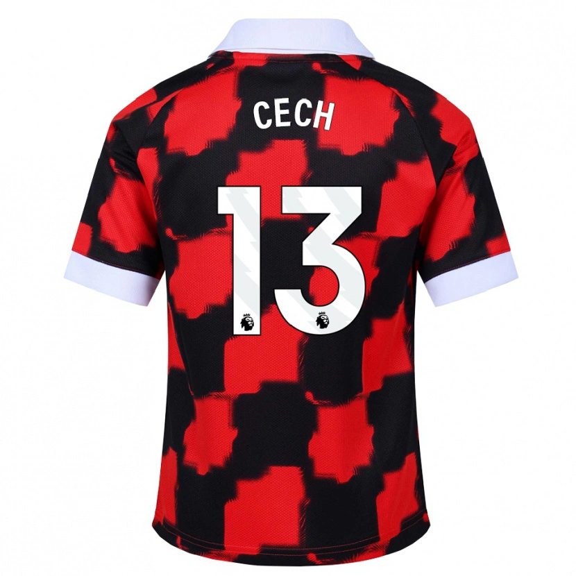 Danxen Kinder Damian Cech #13 Rot Weiß Schwarz Auswärtstrikot Trikot 2026/27 T-Shirt Österreich