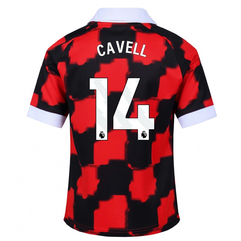 Danxen Kinder Tarrell Cavell #14 Rot Weiß Schwarz Auswärtstrikot Trikot 2026/27 T-Shirt Österreich