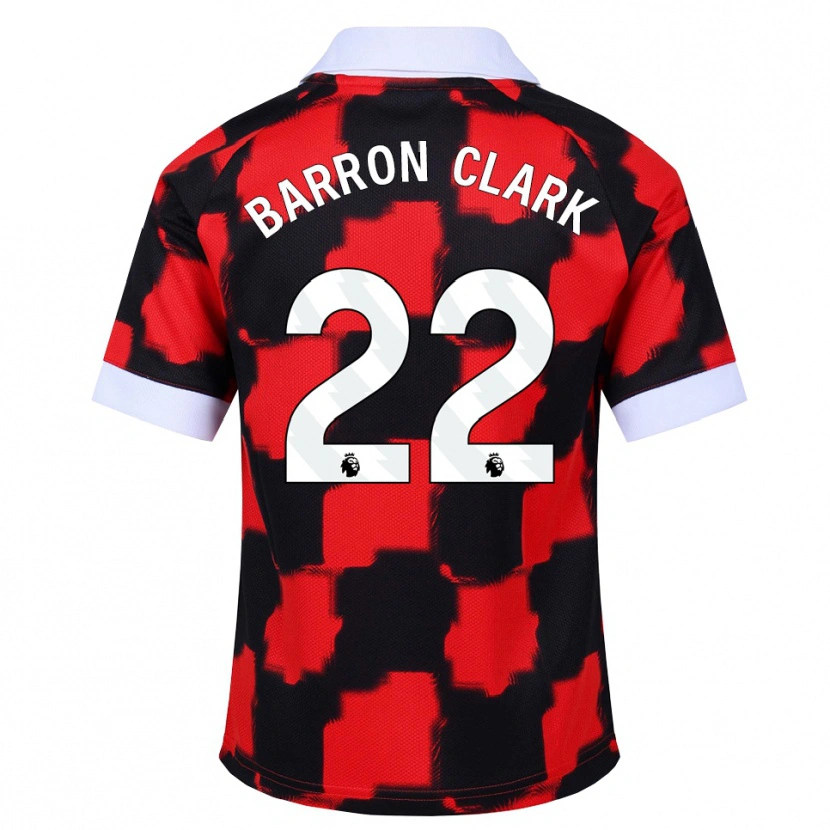 Danxen Kinder Betty Barron-Clark #22 Rot Weiß Schwarz Auswärtstrikot Trikot 2026/27 T-Shirt Österreich