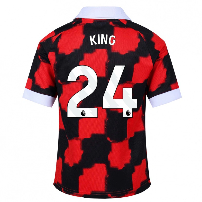 Danxen Kinder Josh King #24 Rot Weiß Schwarz Auswärtstrikot Trikot 2026/27 T-Shirt Österreich