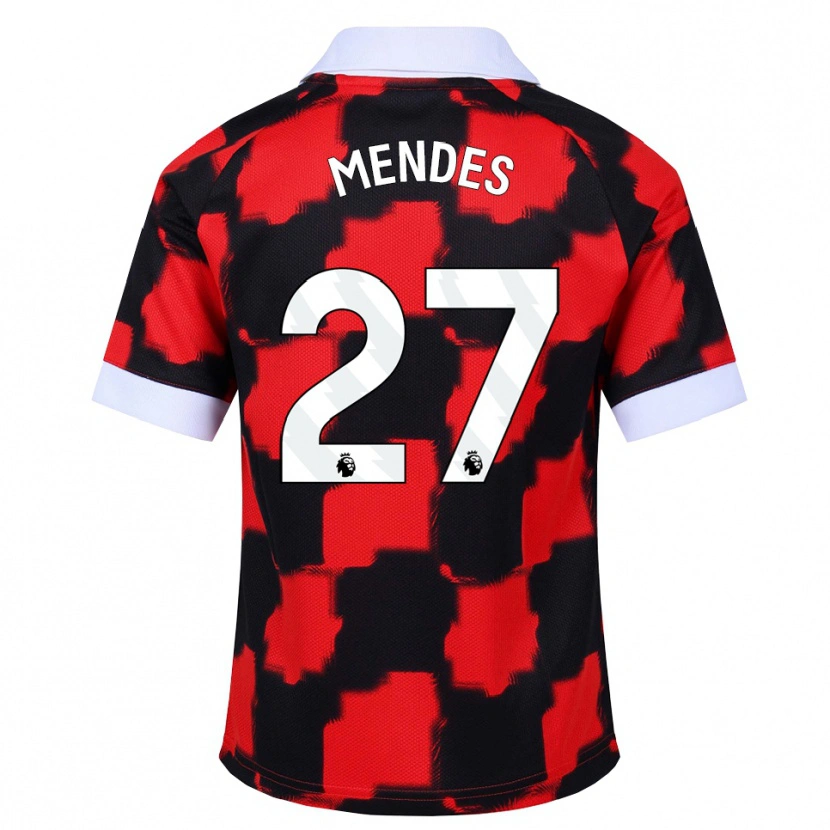 Danxen Kinder Megalie Mendes #27 Rot Weiß Schwarz Auswärtstrikot Trikot 2026/27 T-Shirt Österreich