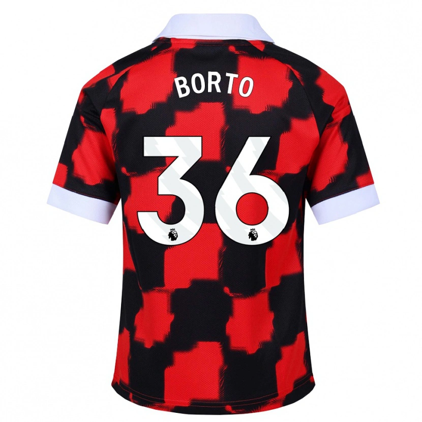 Danxen Kinder Alex Borto #36 Rot Weiß Schwarz Auswärtstrikot Trikot 2026/27 T-Shirt Österreich