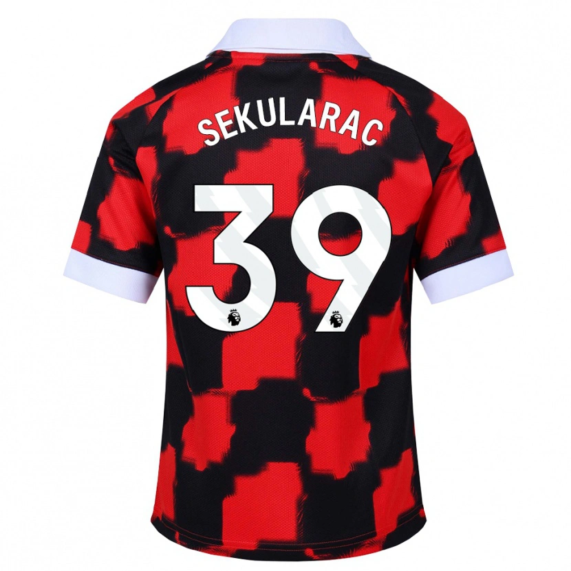 Danxen Kinder Kristian Sekularac #39 Rot Weiß Schwarz Auswärtstrikot Trikot 2026/27 T-Shirt Österreich