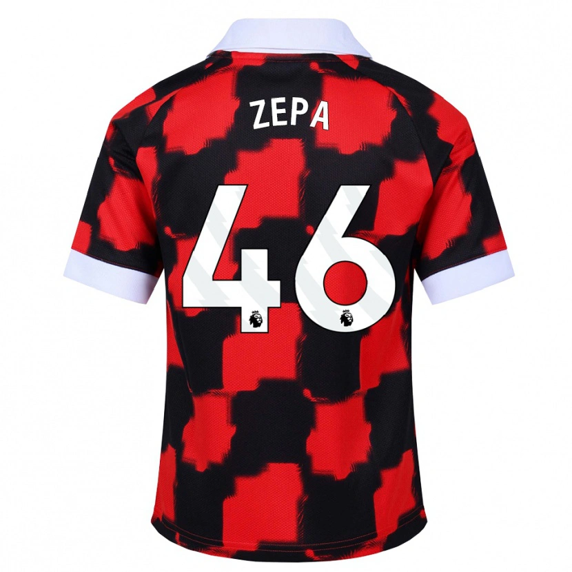 Danxen Kinder Macauley Zepa #46 Rot Weiß Schwarz Auswärtstrikot Trikot 2026/27 T-Shirt Österreich