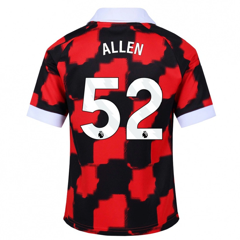 Danxen Kinder Michael Allen #52 Rot Weiß Schwarz Auswärtstrikot Trikot 2026/27 T-Shirt Österreich