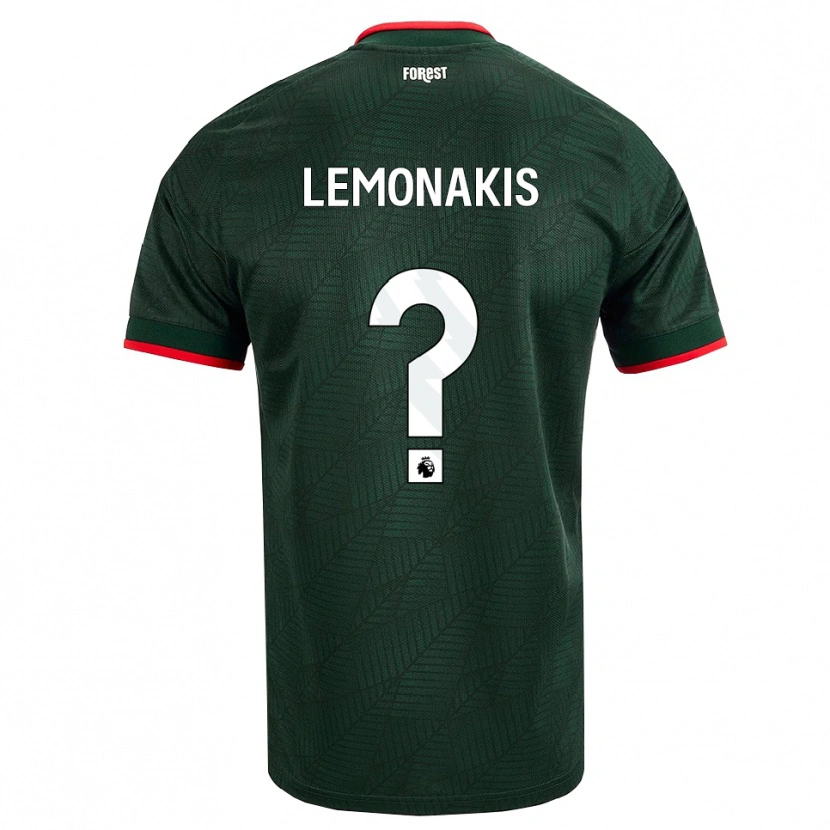 Danxen Kinder Georgios Lemonakis #0 Dunkelgrün Rot Auswärtstrikot Trikot 2026/27 T-Shirt Österreich