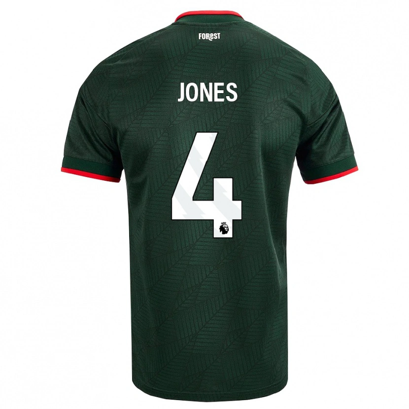 Danxen Kinder Brodie Jones #4 Dunkelgrün Rot Auswärtstrikot Trikot 2026/27 T-Shirt Österreich