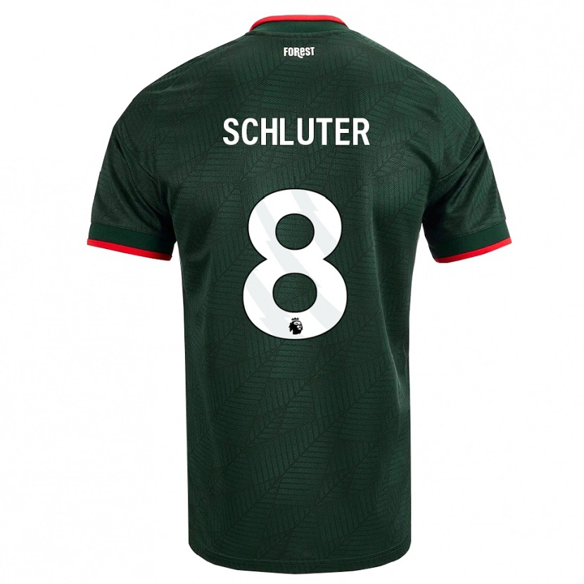 Danxen Kinder Gabriel Schluter #8 Dunkelgrün Rot Auswärtstrikot Trikot 2026/27 T-Shirt Österreich