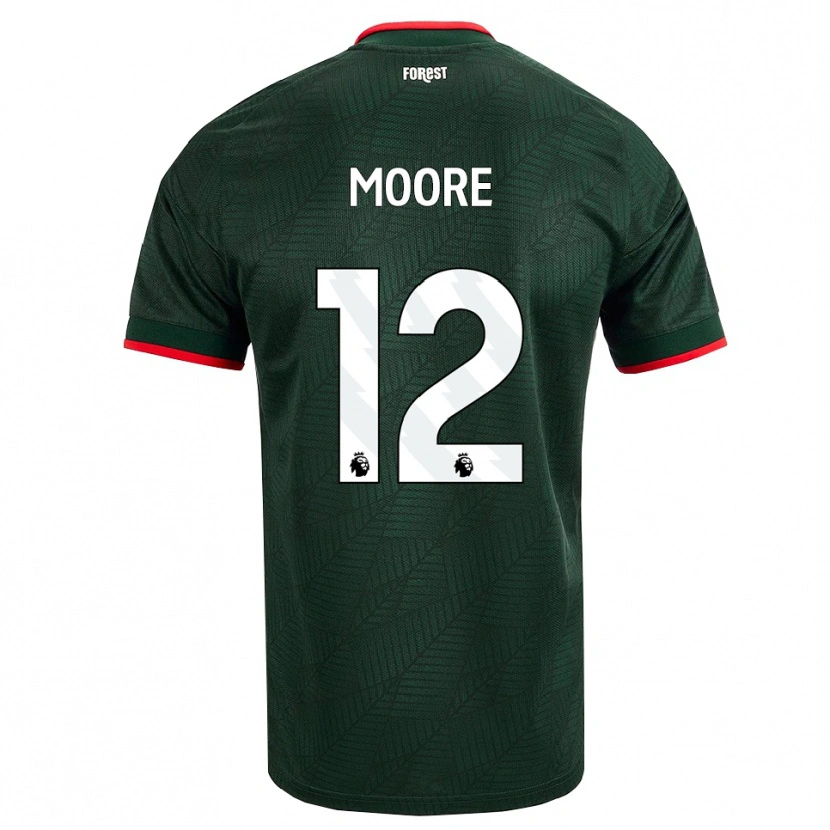 Danxen Kinder Daniel Moore #12 Dunkelgrün Rot Auswärtstrikot Trikot 2026/27 T-Shirt Österreich