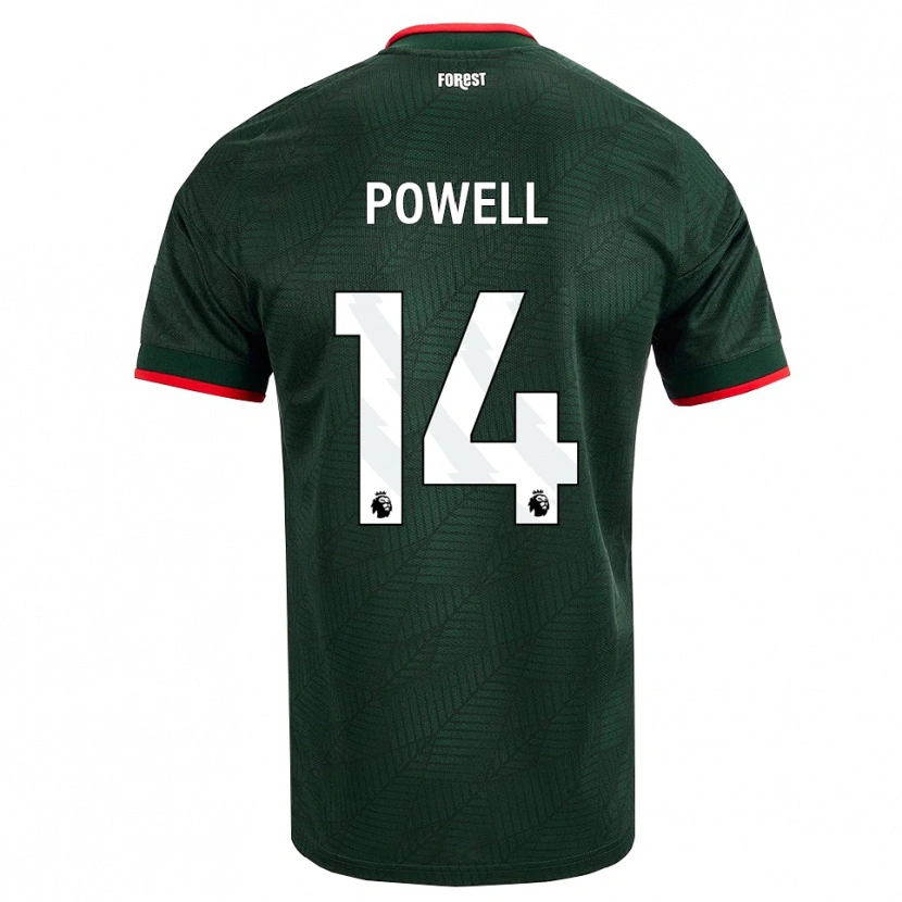 Danxen Kinder Jayden Powell #14 Dunkelgrün Rot Auswärtstrikot Trikot 2026/27 T-Shirt Österreich