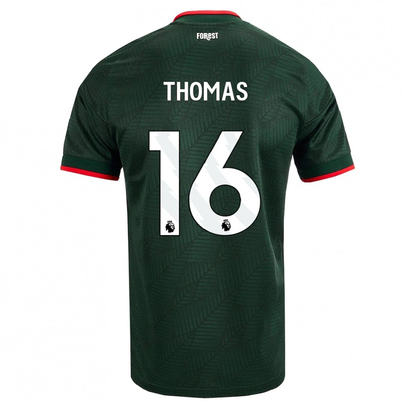 Danxen Kinder Tyrese Thomas #16 Dunkelgrün Rot Auswärtstrikot Trikot 2026/27 T-Shirt Österreich