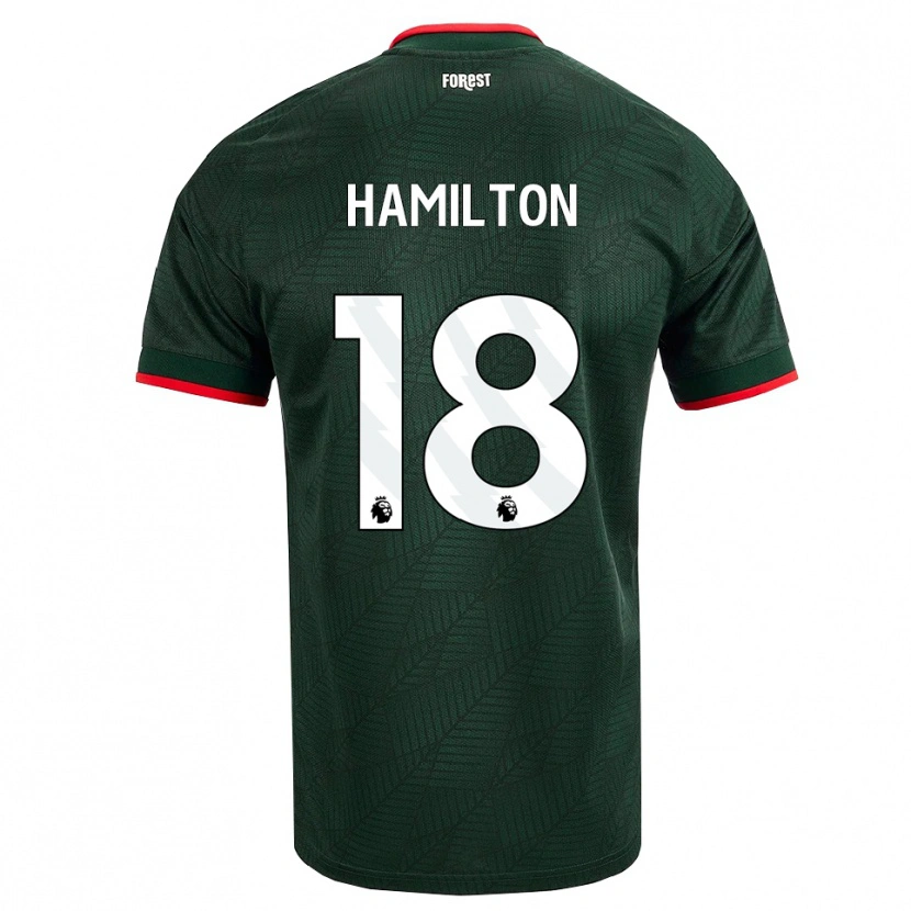 Danxen Kinder Caragh Hamilton #18 Dunkelgrün Rot Auswärtstrikot Trikot 2026/27 T-Shirt Österreich