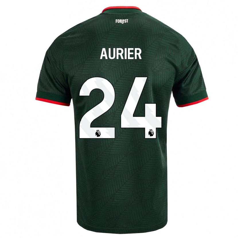 Danxen Kinder Serge Aurier #24 Dunkelgrün Rot Auswärtstrikot Trikot 2026/27 T-Shirt Österreich