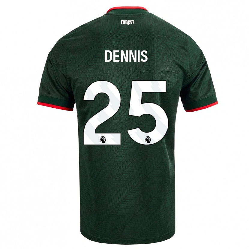 Danxen Kinder Emmanuel Dennis #25 Dunkelgrün Rot Auswärtstrikot Trikot 2026/27 T-Shirt Österreich