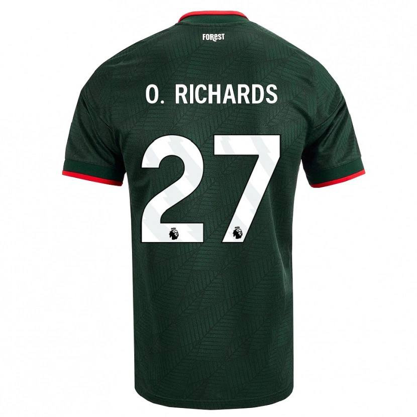 Danxen Kinder Omar Richards #27 Dunkelgrün Rot Auswärtstrikot Trikot 2026/27 T-Shirt Österreich