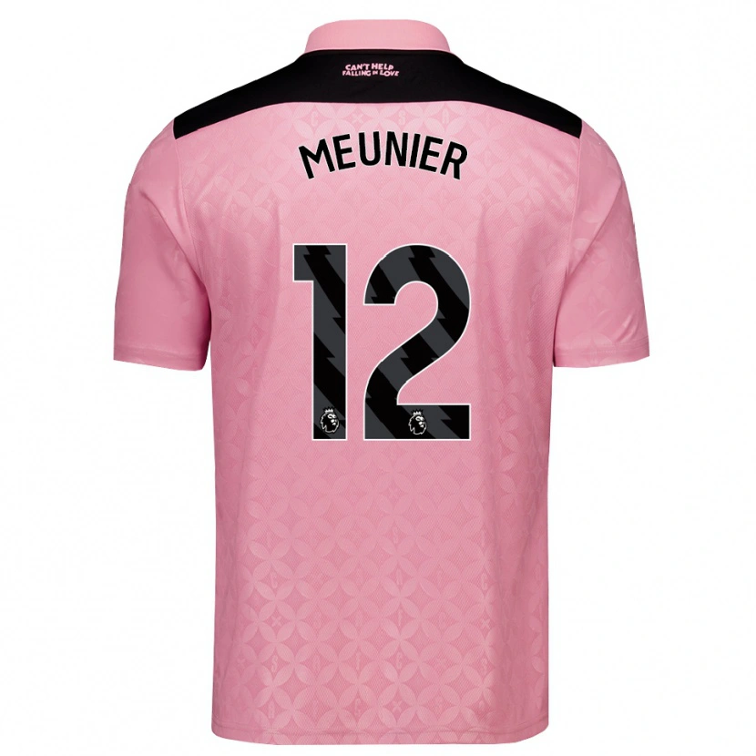 Danxen Kinder Thomas Meunier #12 Hellrosa Schwarz Auswärtstrikot Trikot 2026/27 T-Shirt Österreich