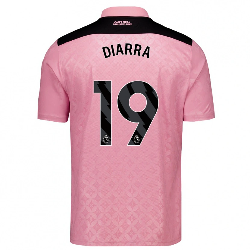 Danxen Kinder Habib Diarra #19 Hellrosa Schwarz Auswärtstrikot Trikot 2026/27 T-Shirt Österreich