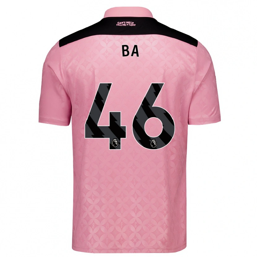 Danxen Kinder Abdoullah Ba #46 Hellrosa Schwarz Auswärtstrikot Trikot 2026/27 T-Shirt Österreich