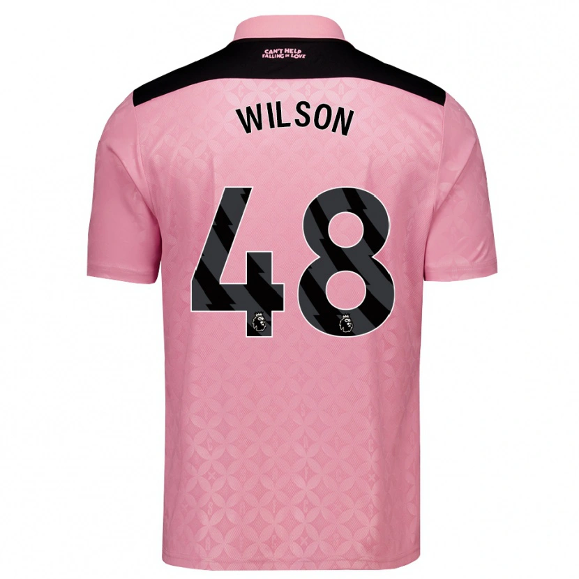 Danxen Kinder Callum Wilson #48 Hellrosa Schwarz Auswärtstrikot Trikot 2026/27 T-Shirt Österreich