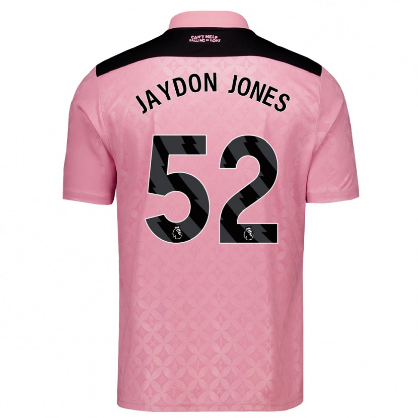 Danxen Kinder Jaydon Jones #52 Hellrosa Schwarz Auswärtstrikot Trikot 2026/27 T-Shirt Österreich
