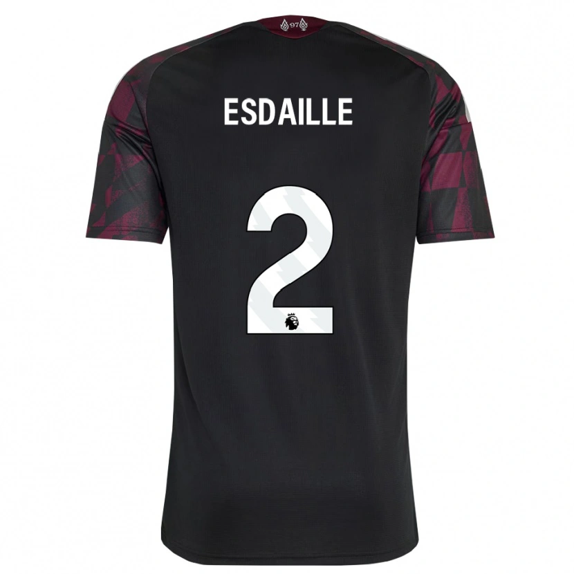 Danxen Kinder Dj Esdaille #2 Schwarz Weiß Violett Ausweichtrikot Trikot 2026/27 T-Shirt Österreich