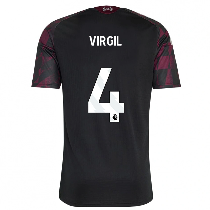 Danxen Kinder Virgil Van Dijk #4 Schwarz Weiß Violett Ausweichtrikot Trikot 2026/27 T-Shirt Österreich