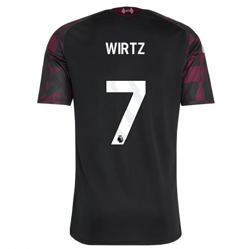 Danxen Kinder Florian Wirtz #7 Schwarz Weiß Violett Ausweichtrikot Trikot 2026/27 T-Shirt Österreich