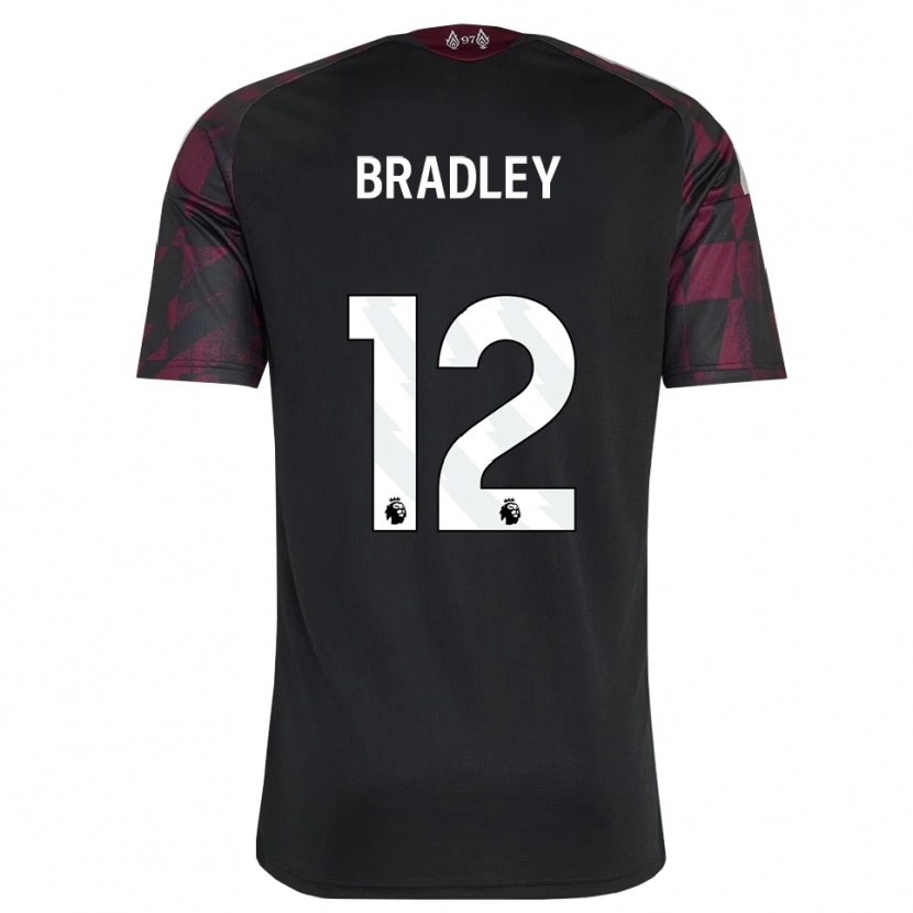 Danxen Kinder Conor Bradley #12 Schwarz Weiß Violett Ausweichtrikot Trikot 2026/27 T-Shirt Österreich