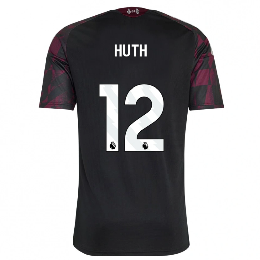 Danxen Kinder Charlie Huth #12 Schwarz Weiß Violett Ausweichtrikot Trikot 2026/27 T-Shirt Österreich