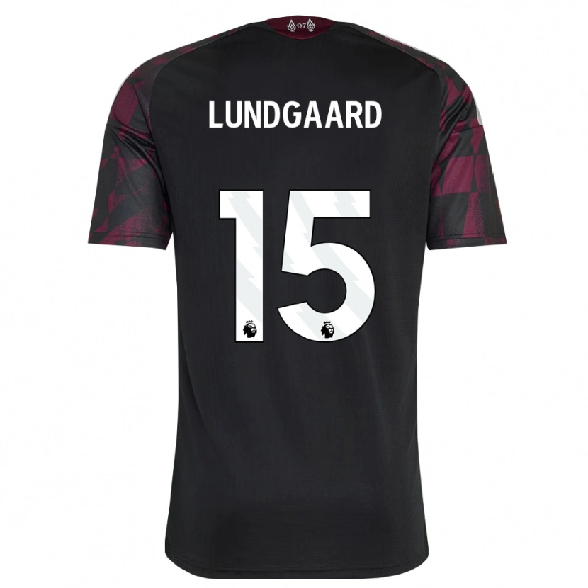 Danxen Kinder Sofie Lundgaard #15 Schwarz Weiß Violett Ausweichtrikot Trikot 2026/27 T-Shirt Österreich