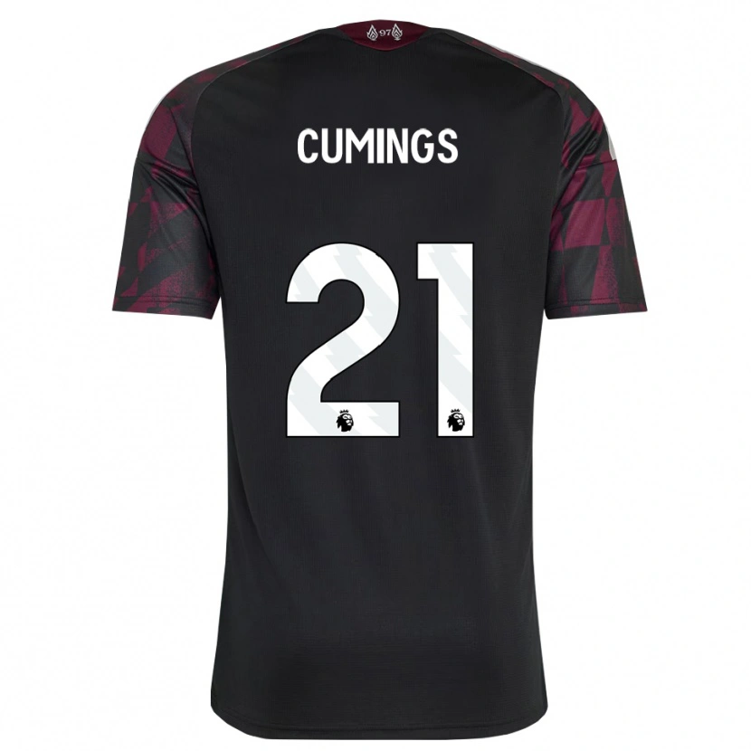 Danxen Kinder Eartha Cumings #21 Schwarz Weiß Violett Ausweichtrikot Trikot 2026/27 T-Shirt Österreich