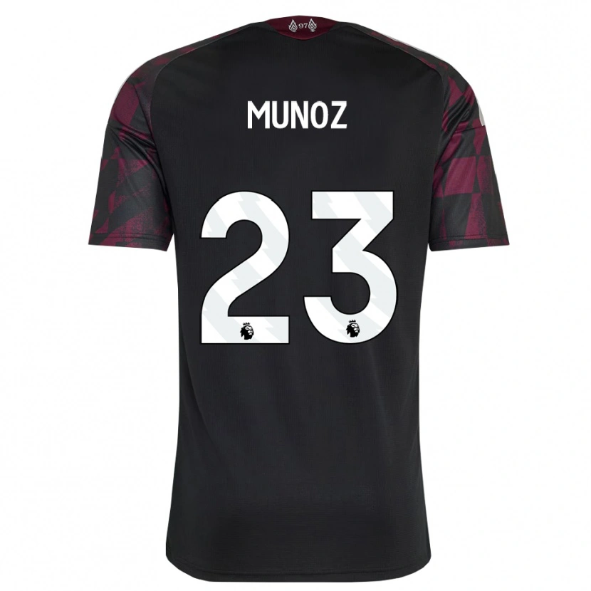 Danxen Kinder Víctor Muñoz #23 Schwarz Weiß Violett Ausweichtrikot Trikot 2026/27 T-Shirt Österreich