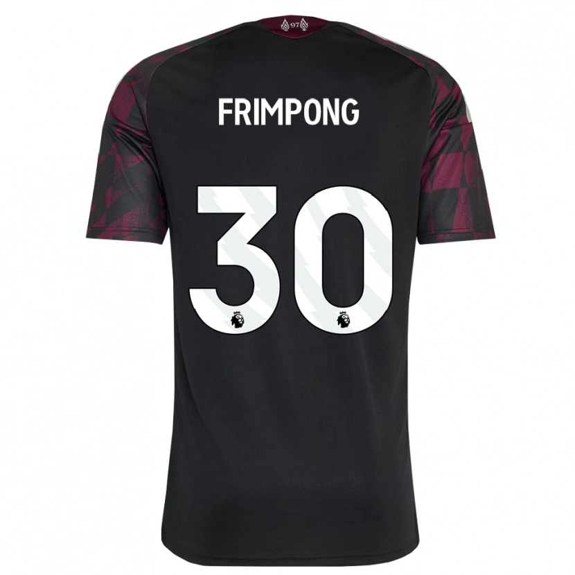 Danxen Kinder Jeremie Frimpong #30 Schwarz Weiß Violett Ausweichtrikot Trikot 2026/27 T-Shirt Österreich