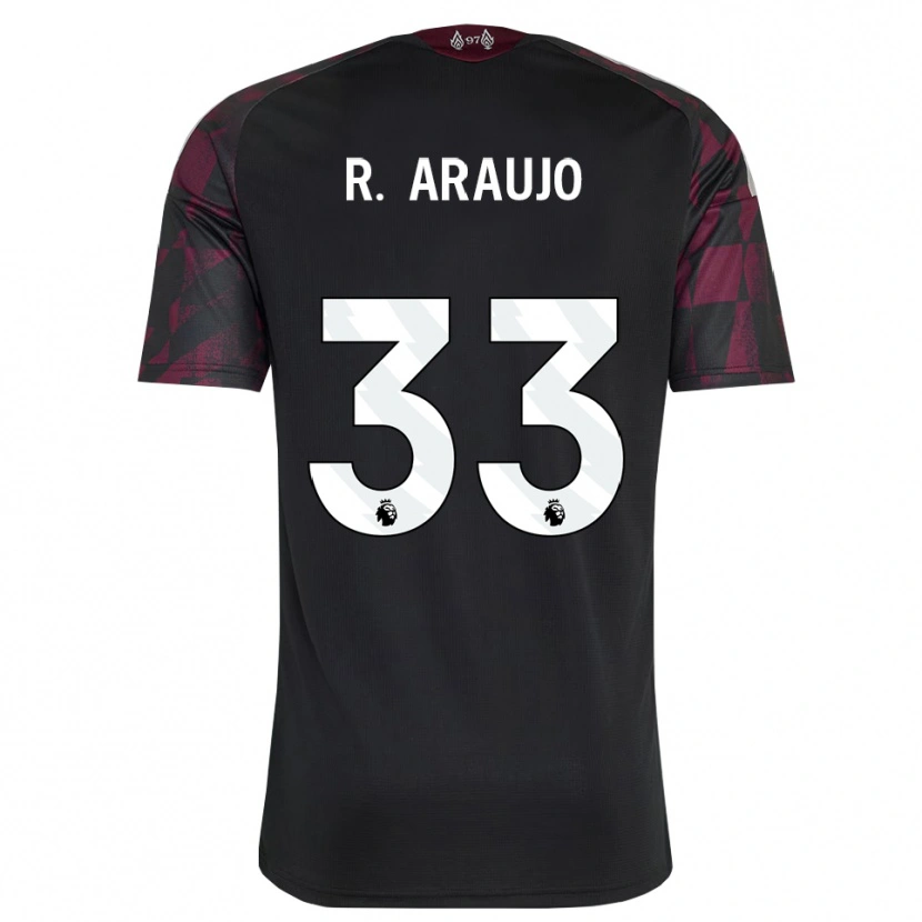 Danxen Kinder Ronald Araujo #33 Schwarz Weiß Violett Ausweichtrikot Trikot 2026/27 T-Shirt Österreich