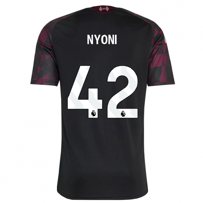 Danxen Kinder Trey Nyoni #42 Schwarz Weiß Violett Ausweichtrikot Trikot 2026/27 T-Shirt Österreich