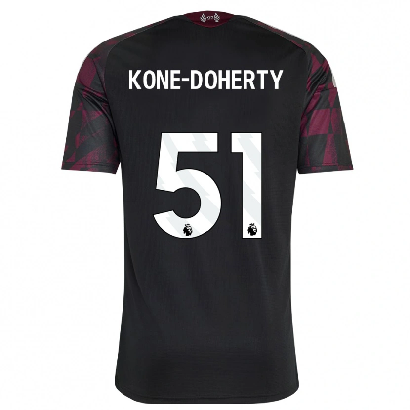 Danxen Kinder Trent Kone-Doherty #51 Schwarz Weiß Violett Ausweichtrikot Trikot 2026/27 T-Shirt Österreich