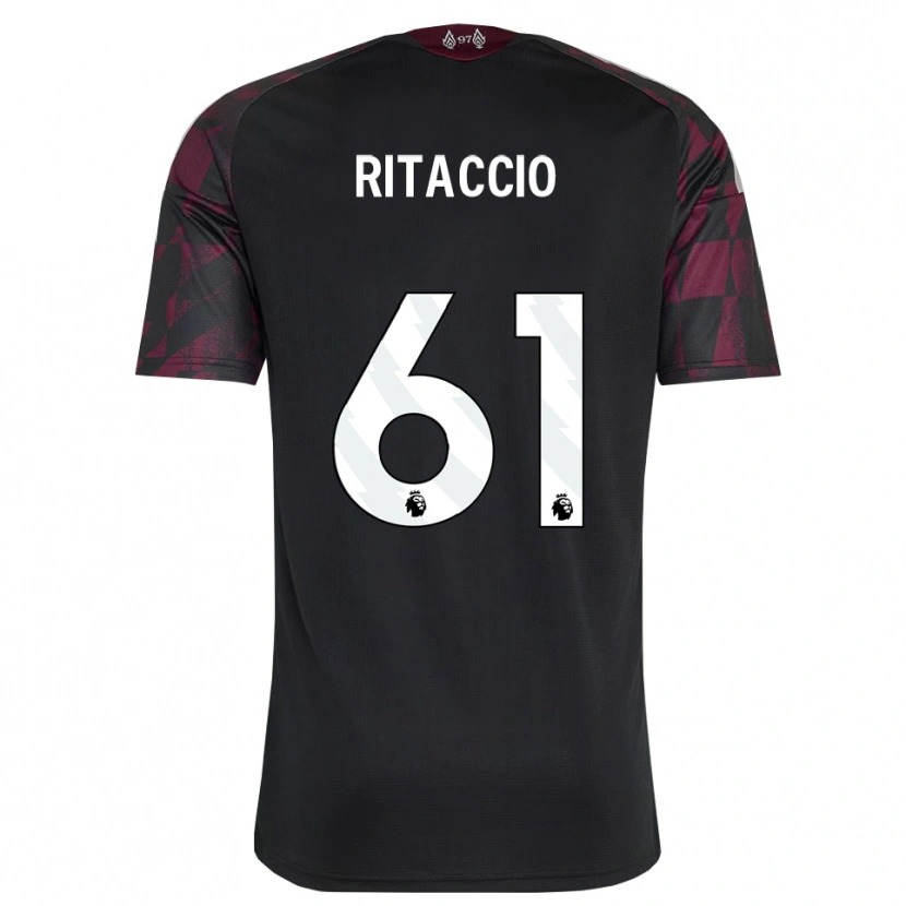 Danxen Kinder Matteo Ritaccio #61 Schwarz Weiß Violett Ausweichtrikot Trikot 2026/27 T-Shirt Österreich