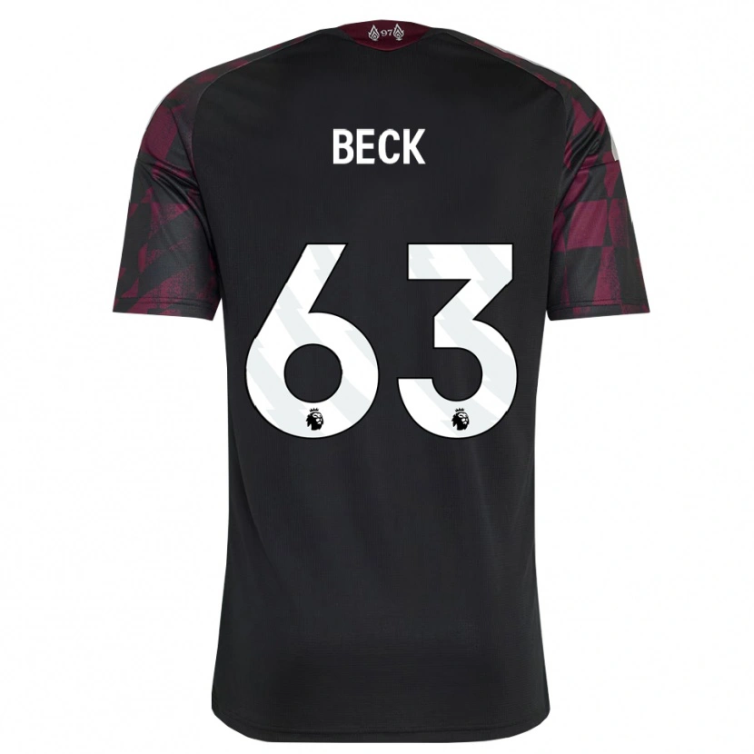 Danxen Kinder Owen Beck #63 Schwarz Weiß Violett Ausweichtrikot Trikot 2026/27 T-Shirt Österreich