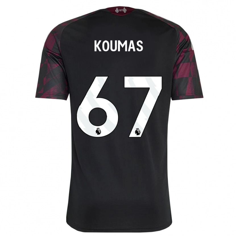 Danxen Kinder Lewis Koumas #67 Schwarz Weiß Violett Ausweichtrikot Trikot 2026/27 T-Shirt Österreich